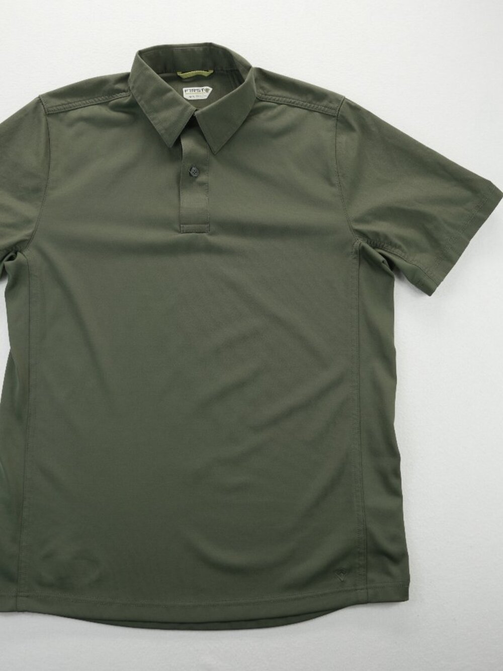 FIRST TACTICAL Polo Shirt Mens M REG Green Short Sleeve Performance Work